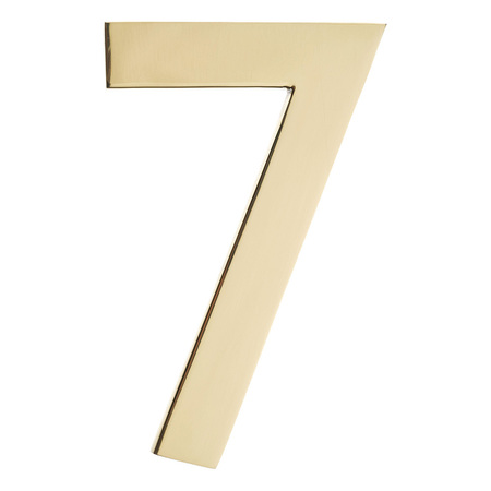 ARCHITECTURAL MAILBOXES Brass 5 inch Floating House Number Polished Brass 7 3585PB-7